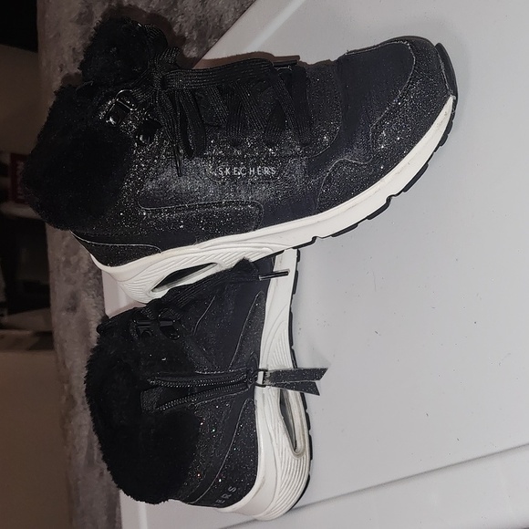 Womens Skechers Black Glitter Sneakers size 5 - Picture 10 of 12